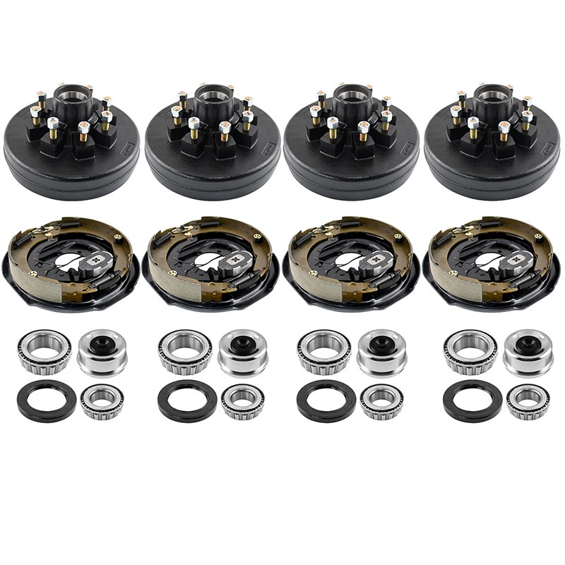 8Lug 8 on 6.5 Trailer Hub Drum Kit w/12x2" Electric Brakes for 7000 Trailer Axle