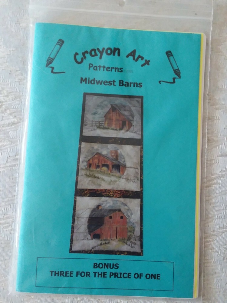 Crayon Art Craft pattern " Midwest Barns" Ann Dent