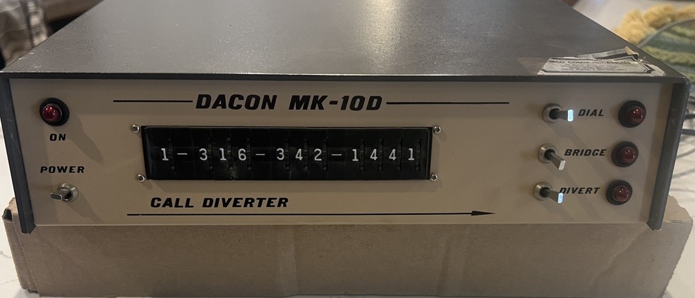Vintage Dacon MK 10D Call Diverter Call Machine
