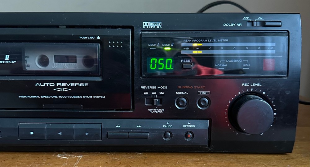 TEAC W-600R Dolby Auto Reverse Stereo Double Cassette Deck Recorder Player