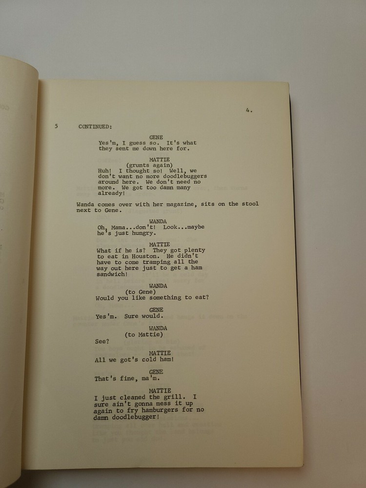 DOODLEBUG DAYS / Mark Saha 1970's Unproduced Screenplay Movie Script