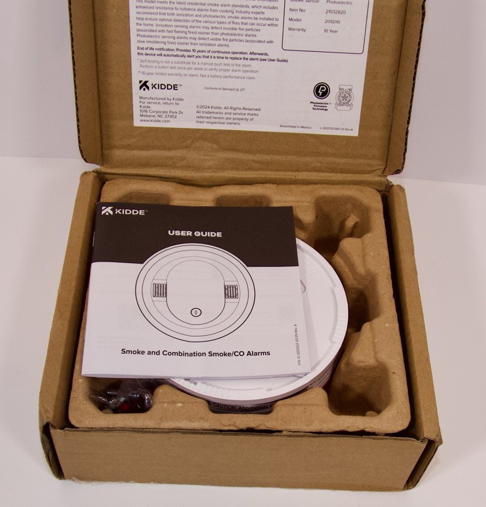 Kidde Smoke Detector, 10-Year Battery Powered, LED Warning Light Indicators