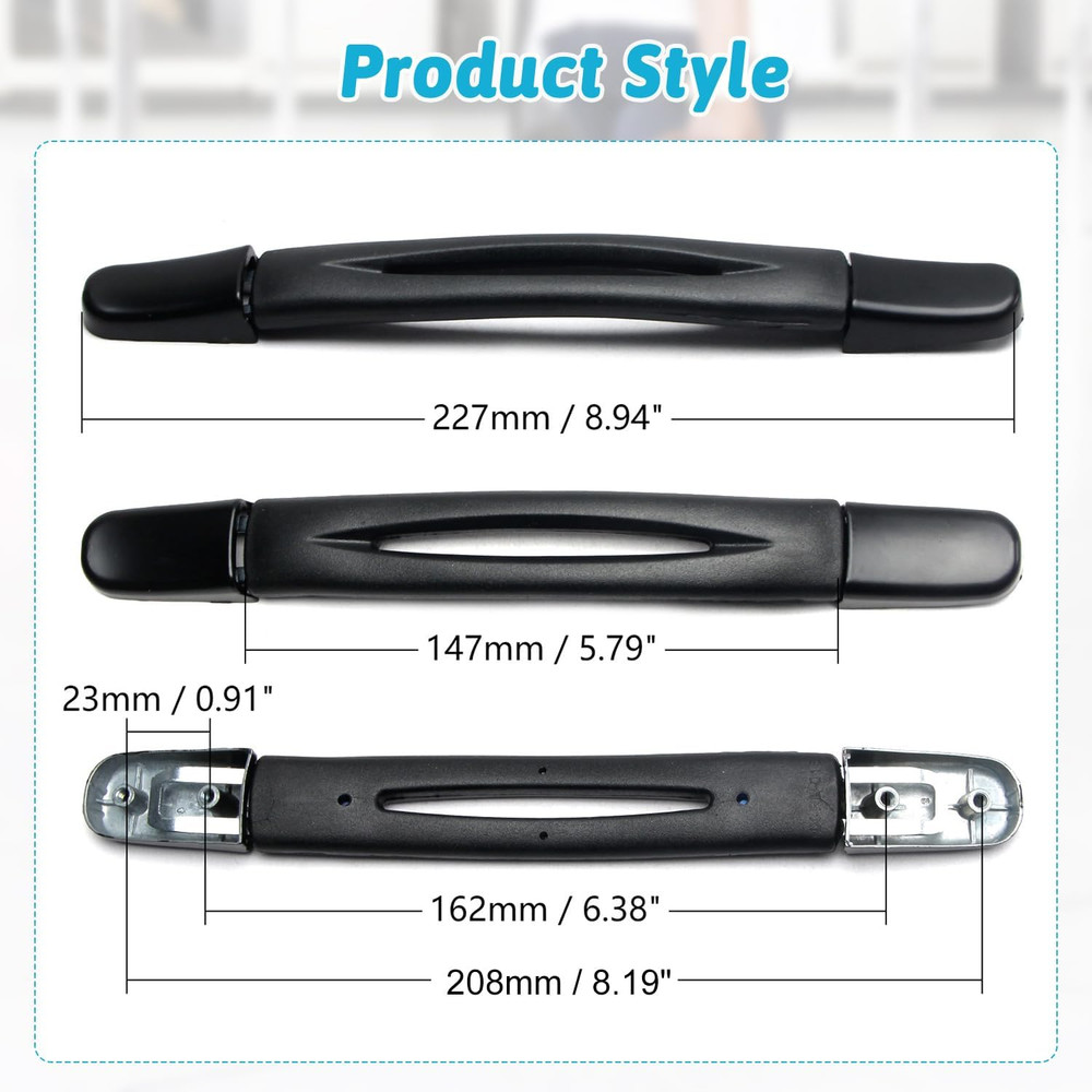 Mromax 1Pc Luggage Handle 9.06" X 0.98" (L X W) Plastic Pull Handle Grip Replace