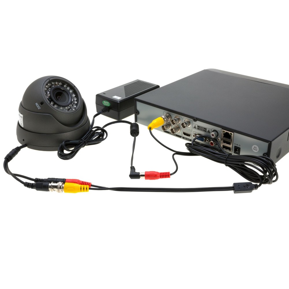 CCTV Cable Plug & Play Security Camera Wire BNC Power Video Audio 10FT - 100FT