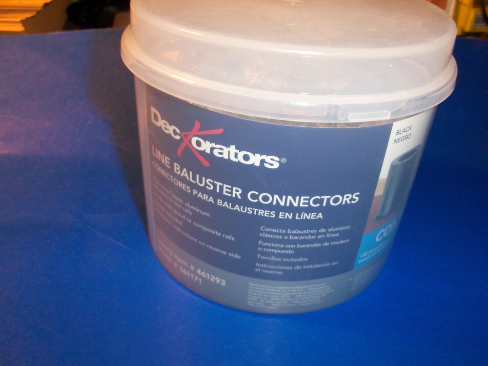 NEW Deckorators Black Plastic Baluster Connectors 130 Count