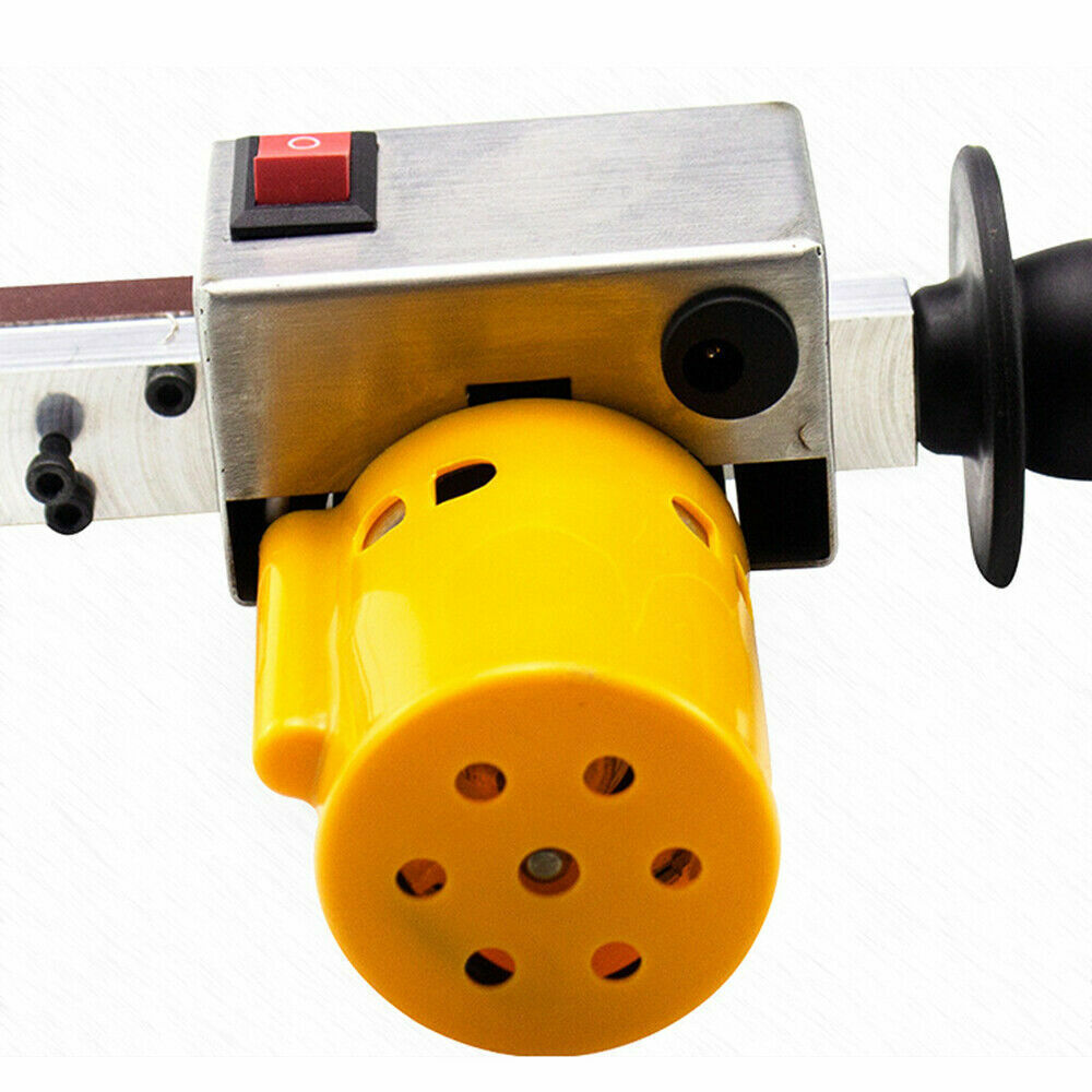 Handheld Electric Belt Sander Mini 7-Speed Grinder Machine with 10 Sanding Belts