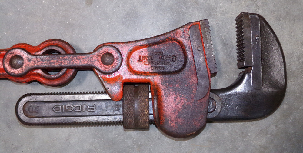 RIDGID Super Eight Compound Leverage Pipe Wrench S8-A 31390 8"