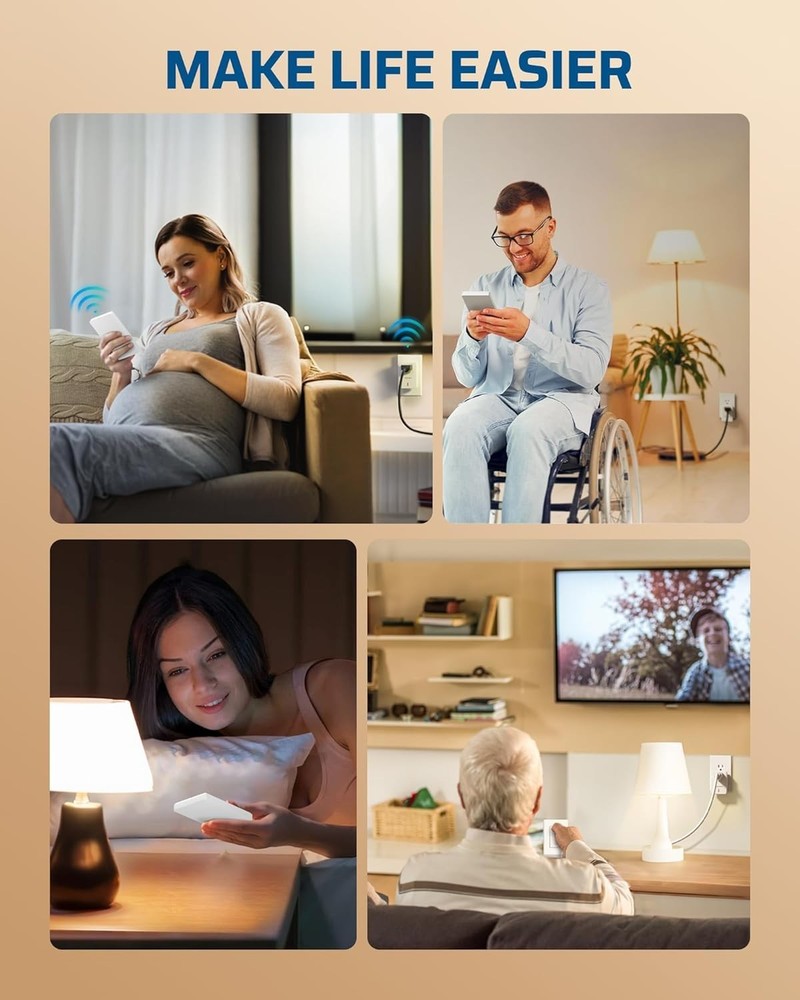 On/Off Wireless Remote Control Switch & Outlet Set - Adjustable & Safe Design