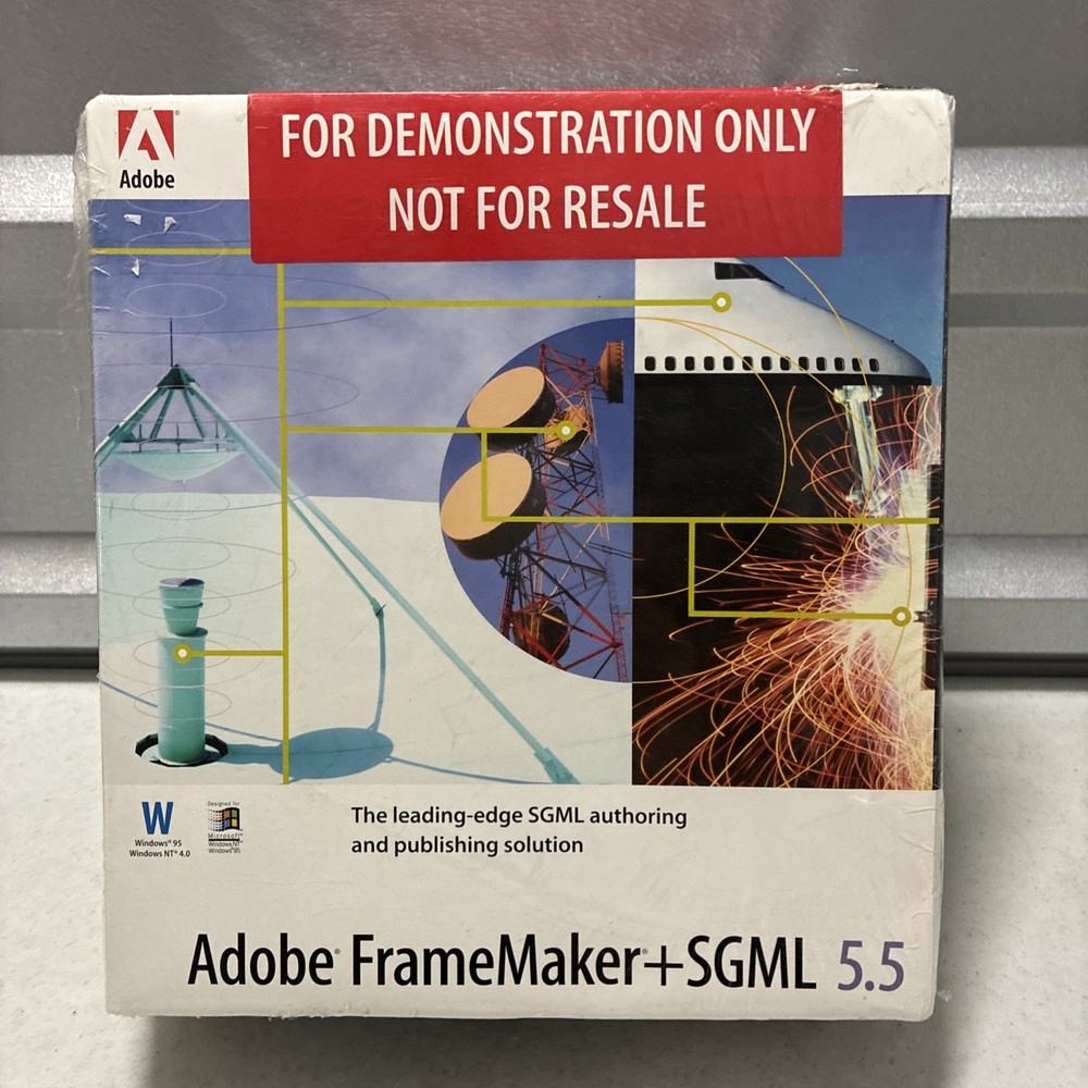 Adobe FrameMaker + SGML DEMO version 5.5 For Windows Brand New!