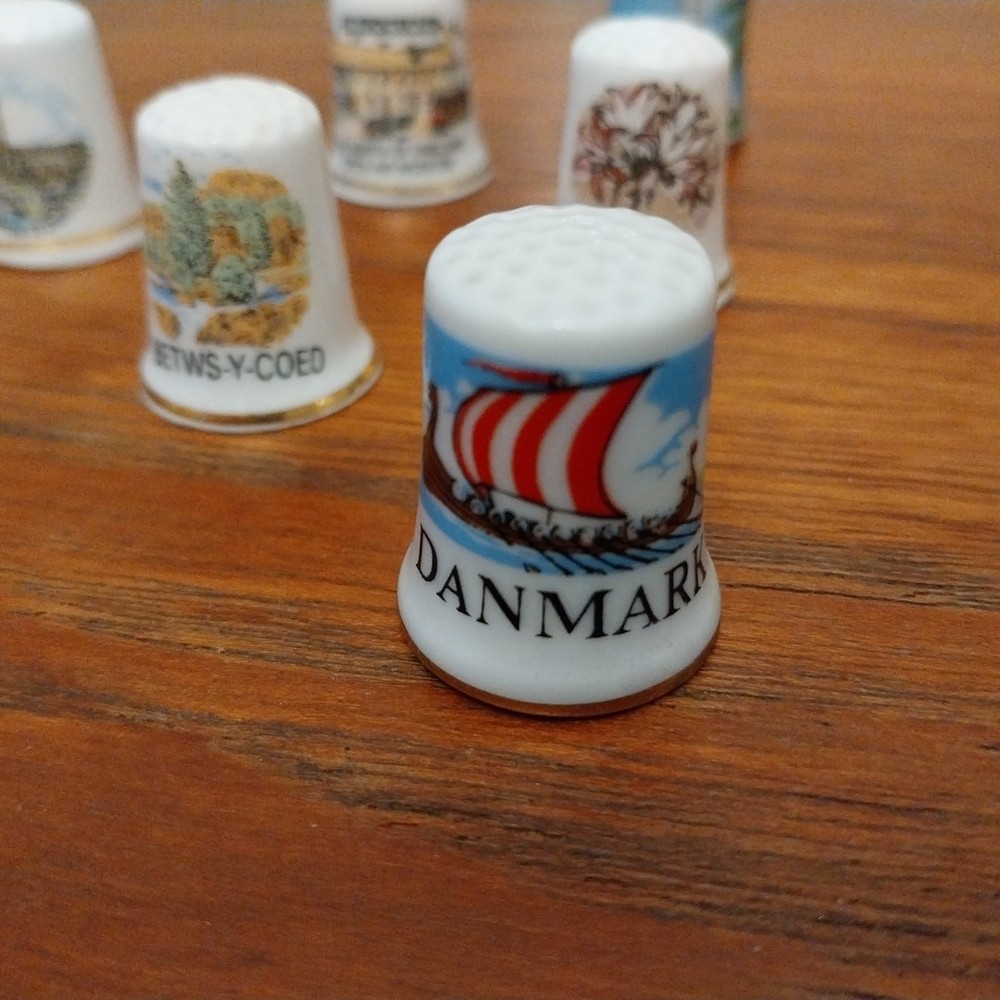 10x Assorted Advert Places Thimbles Collectible Sewing Decorative Bundle