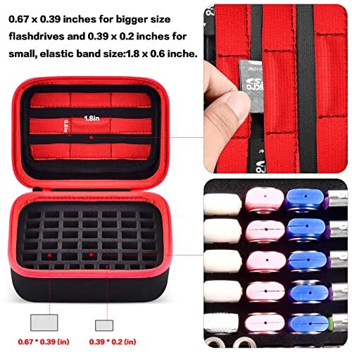 40 Slots USB Flash Drive Case USB Storage Holder Bag USB Organizer