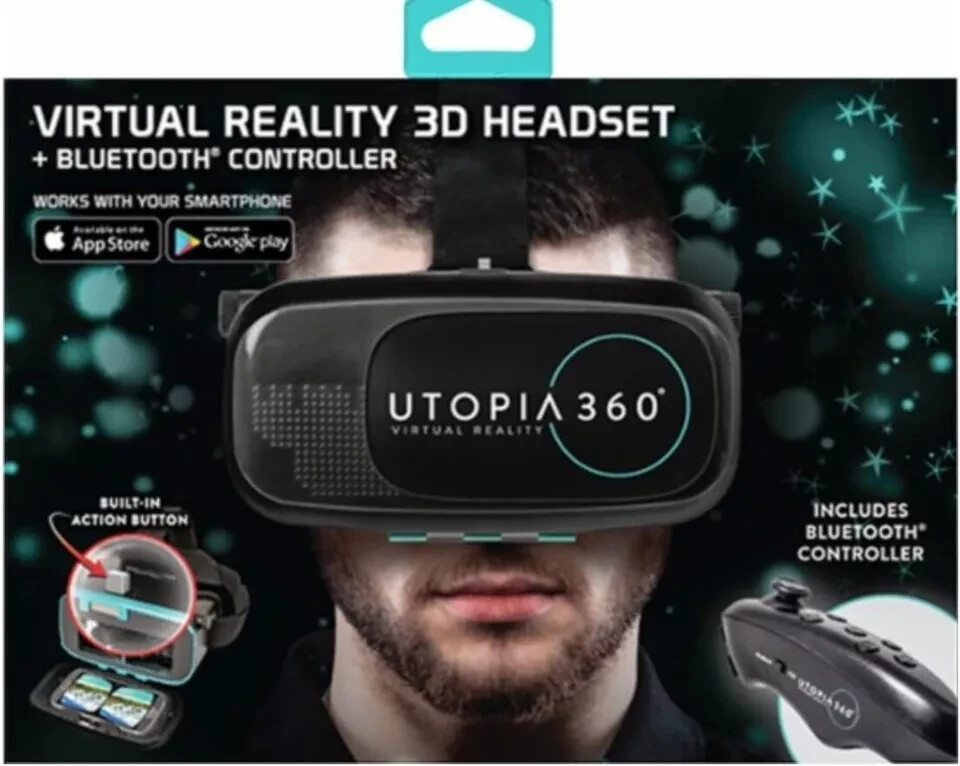 Emerge Tech EUVRC Utopia 360Degree Virtual Realty Headset with Bluetooth Control