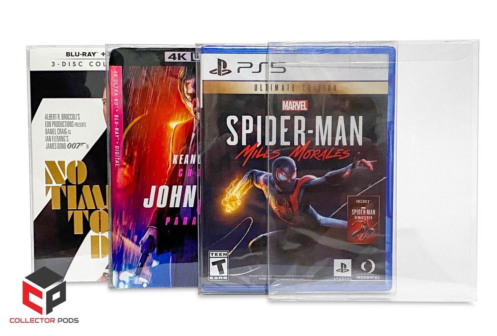 Custom Box Protector for Sony Playstation 5 Game Cases PS5 & PS4 (5 PK)