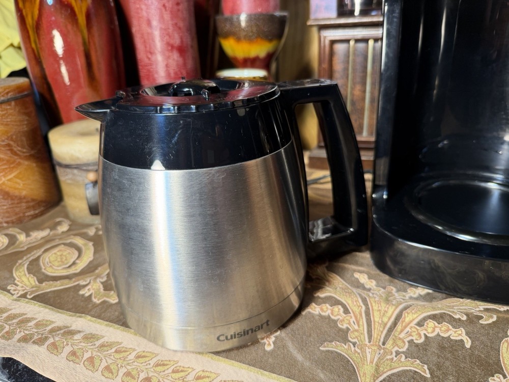 Cuisinart 12-Cup Programmable Thermal Coffee Maker Stainless Carafe Black Tested