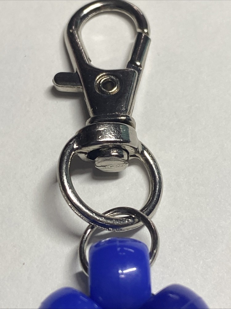 Blue Kandi Star Keychain