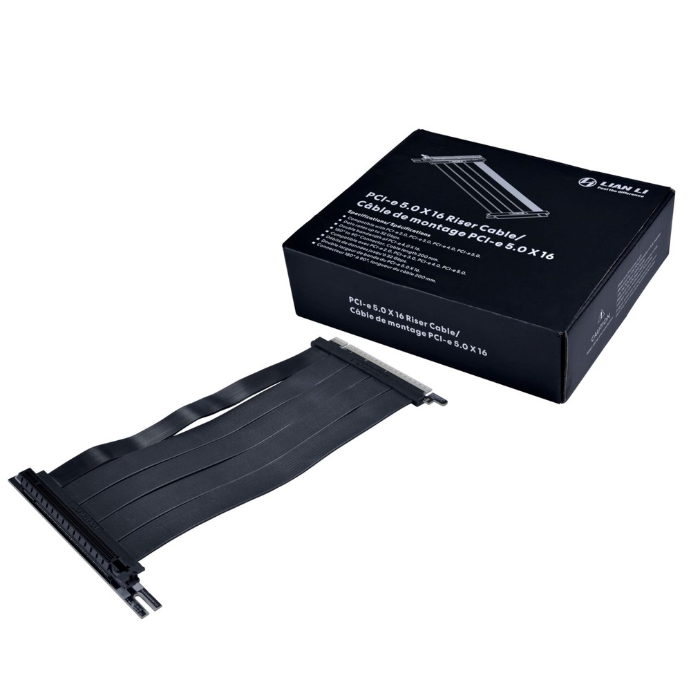 Lian Li PWPCI520 PCIE 5.0 Riser Cable 200mm Black