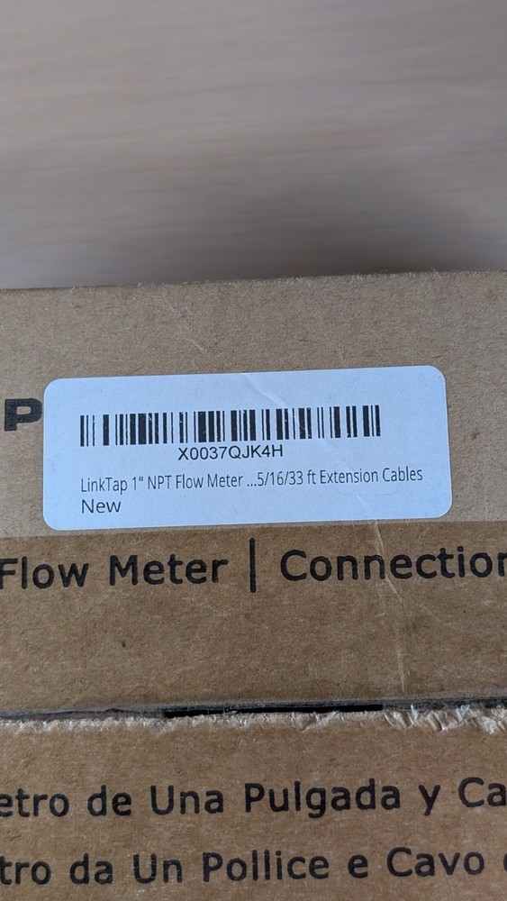 LinkTap One-Inch Flow Meter & Connection Cable 4-Zone Wireless Valve Controller