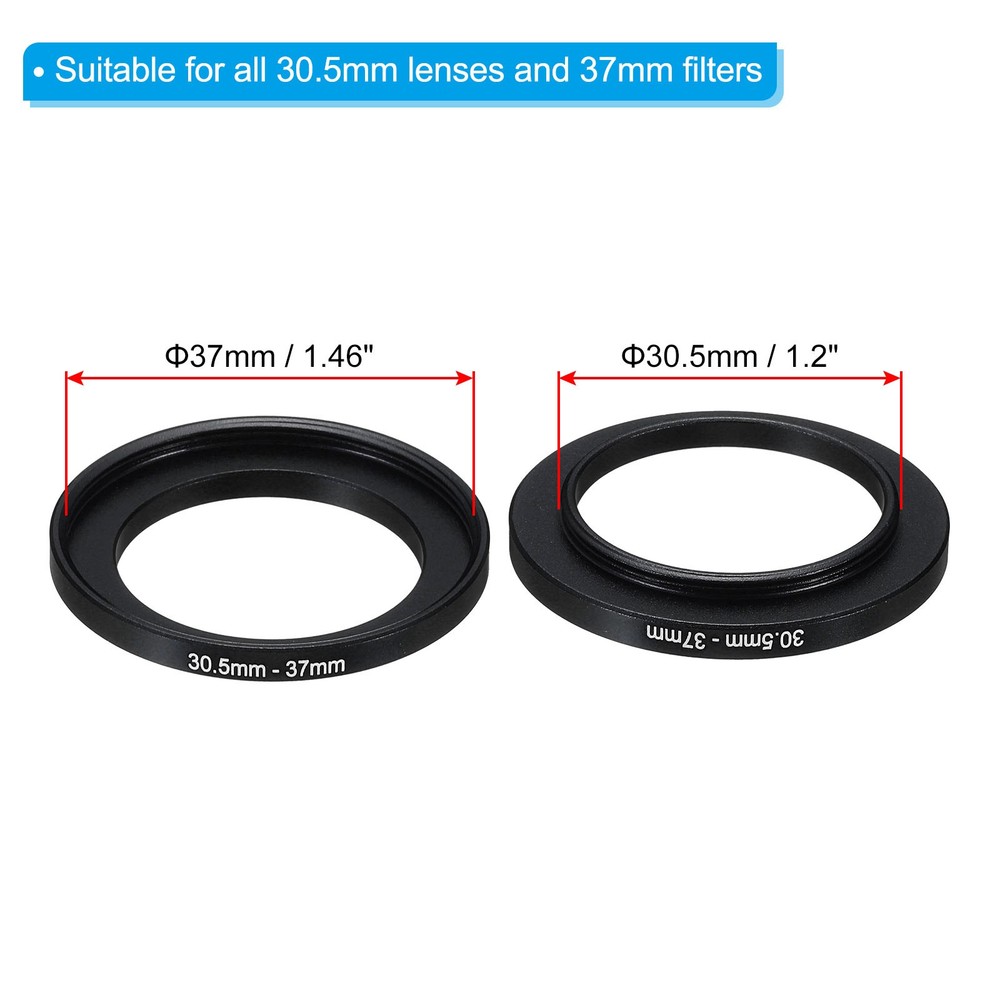30.5mm-37mm Step Up Ring Camera Len Filter Adapter Ring Filter with Cloth