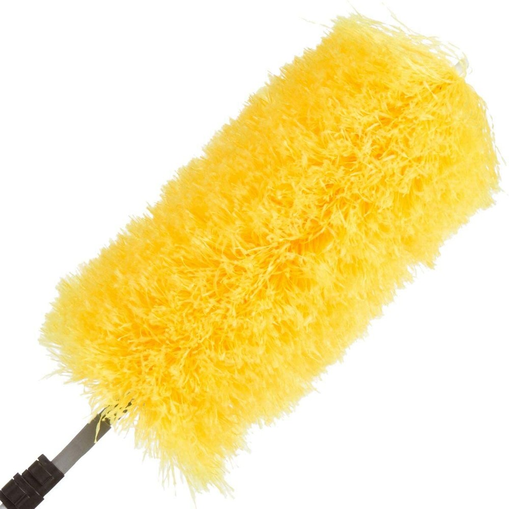 Telescopic Microfiber Duster w/ Extension Pole, Scratch Free (Yellow)
