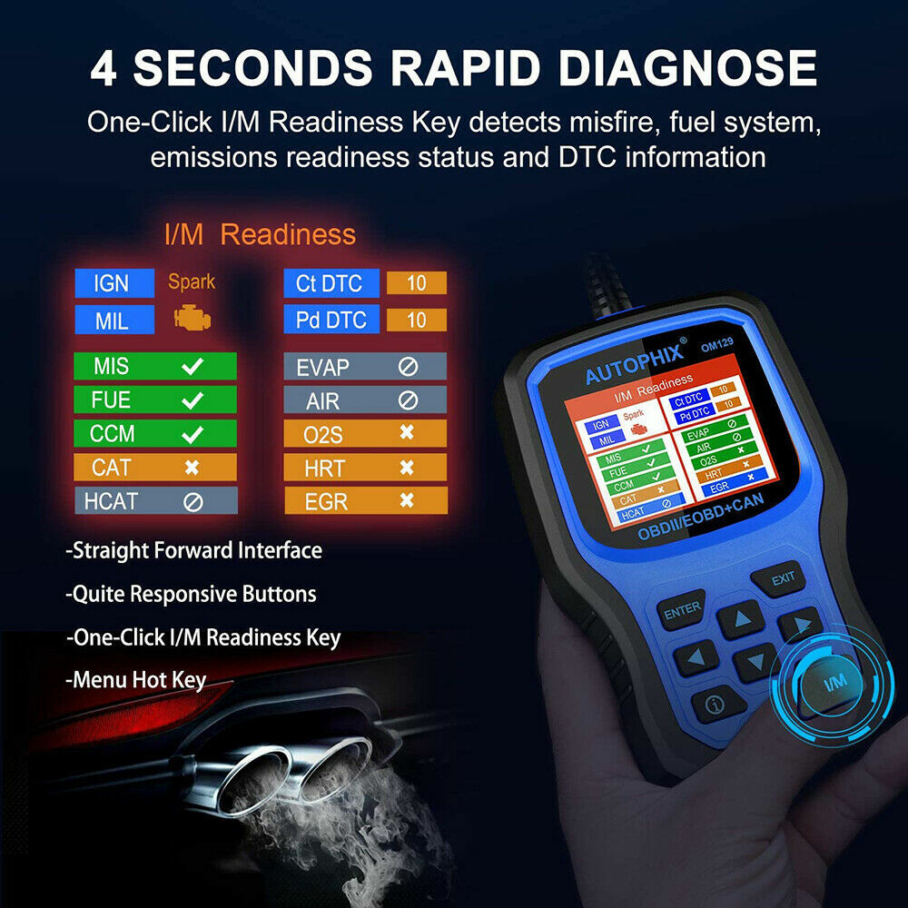 OBD2 Code Reader Automotive Scanner Check Engine Fault Diagnostic Battery Test