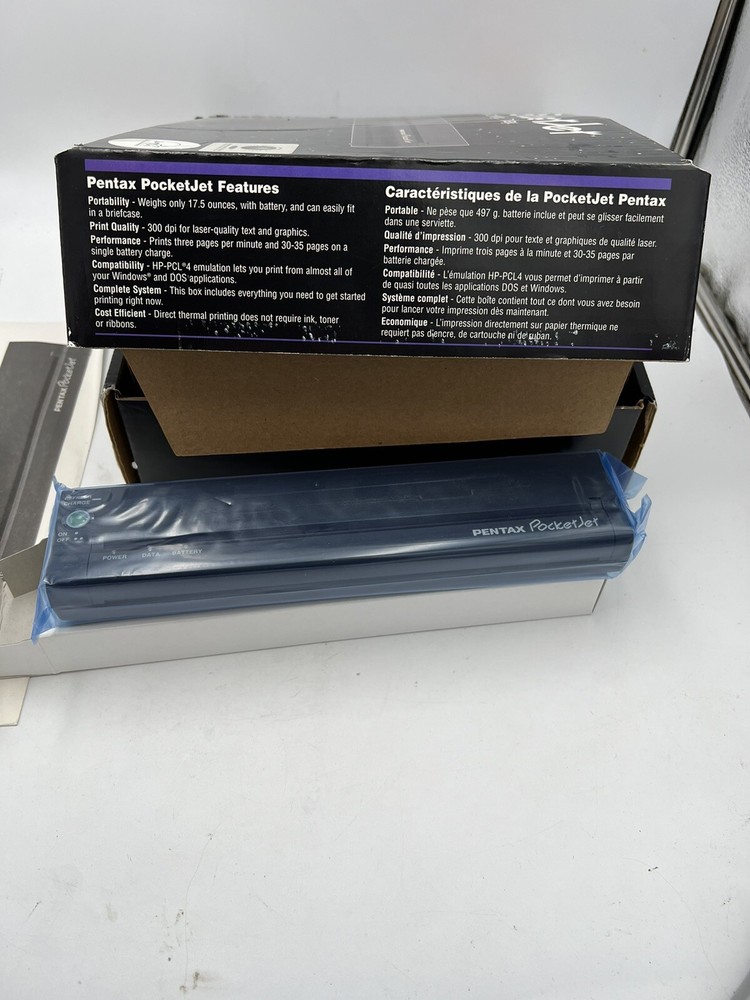 Pentax PocketJet PT-A4301 Mobile Thermal Printer With Complete Accessories