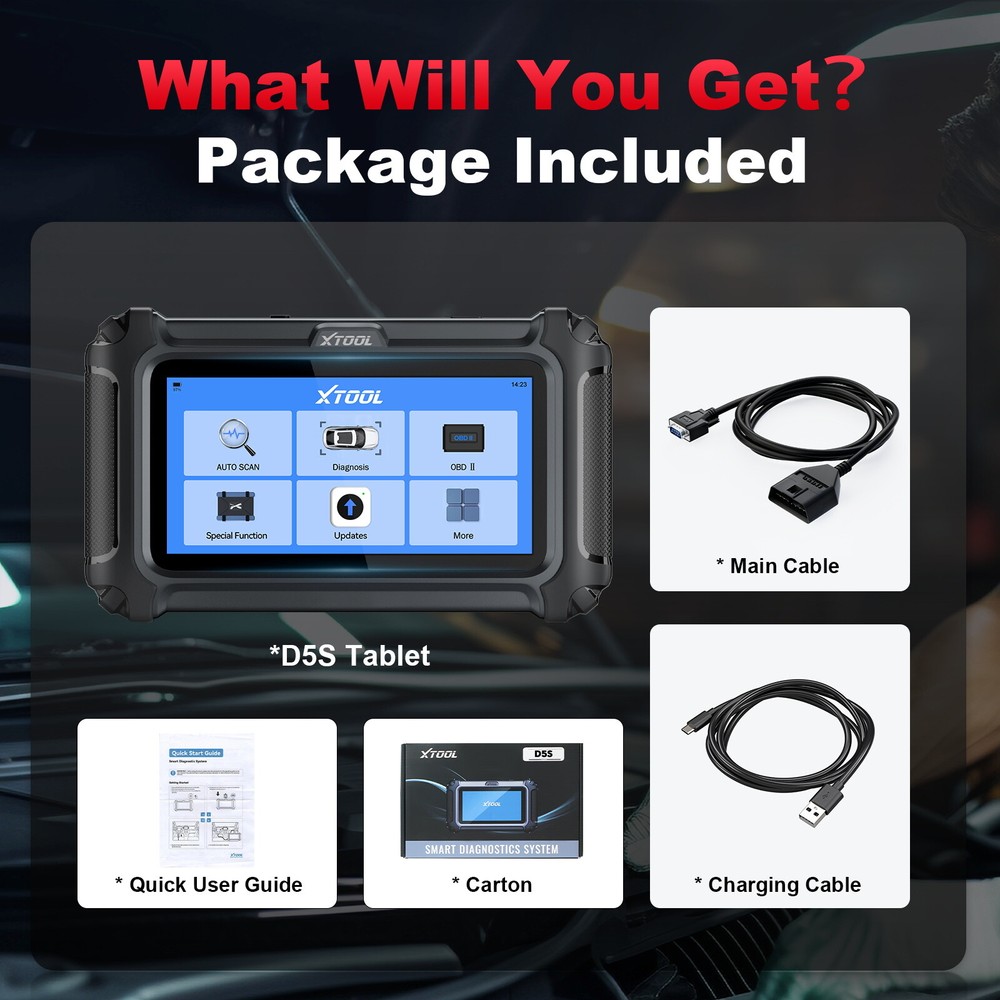 2024 XTOOL D5S OBD2 Scanner Car Code Reader Scan Tool FCA AutoAuth 15+ Services