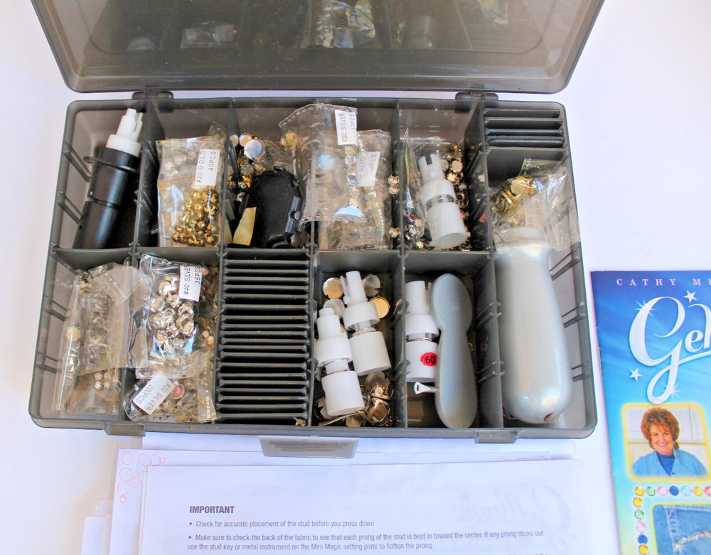 Lot GeMagic Stud Setting Bedazzler Machine + More By Cathy Mitchell