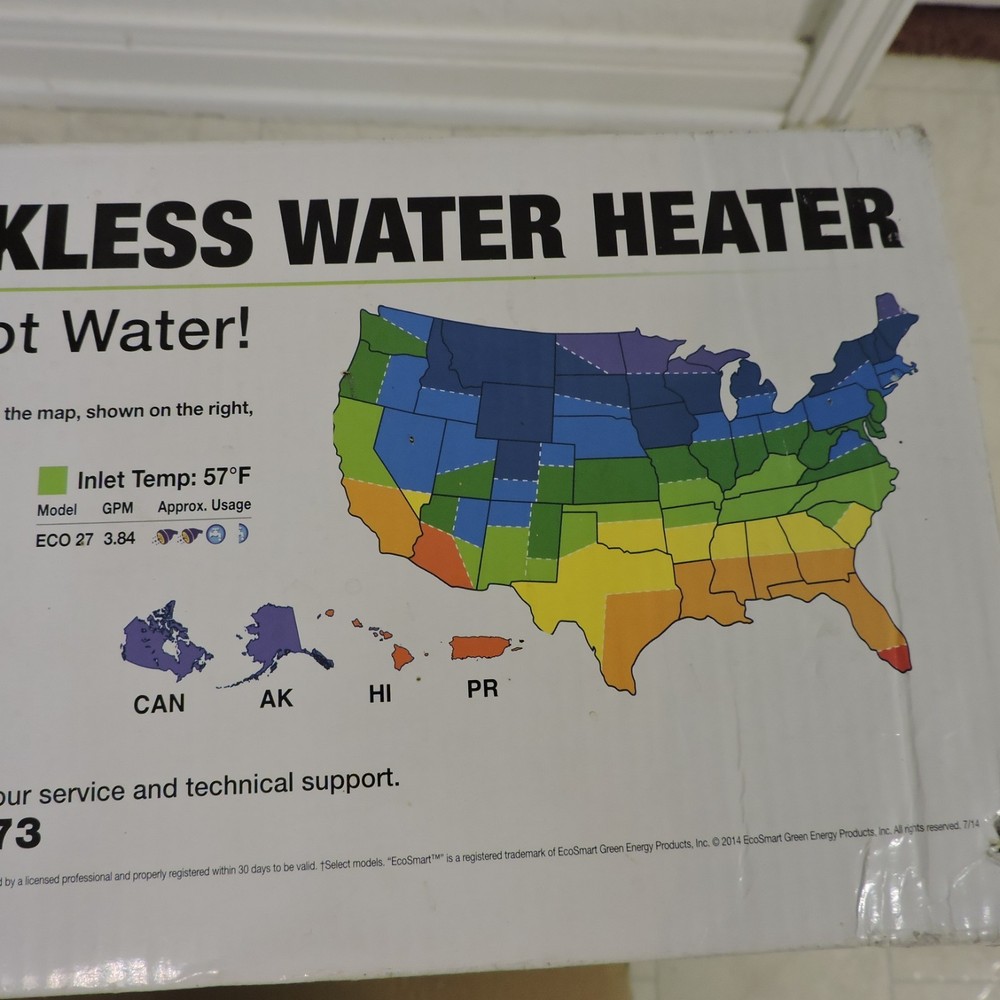 EcoSmart ECO 27 Electric Tankless Water Heater, 27 KW at 240 Volts, 112.5 Amps