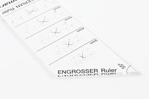 Calligraphy Engrosser Spencerian Ruler Acrylic Writing Guide Drafting Tool