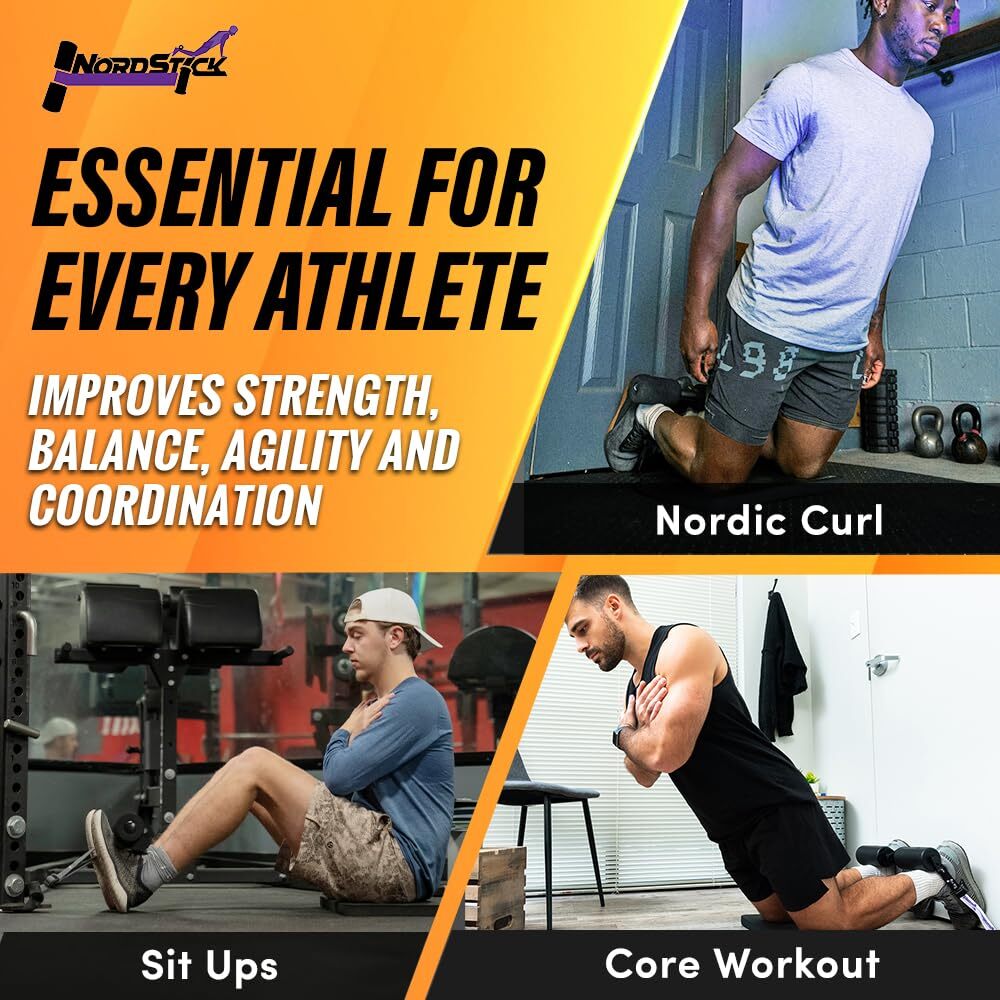 Nordic Hamstring Curl Strap 350lb Capacity for Home Travel Core Training