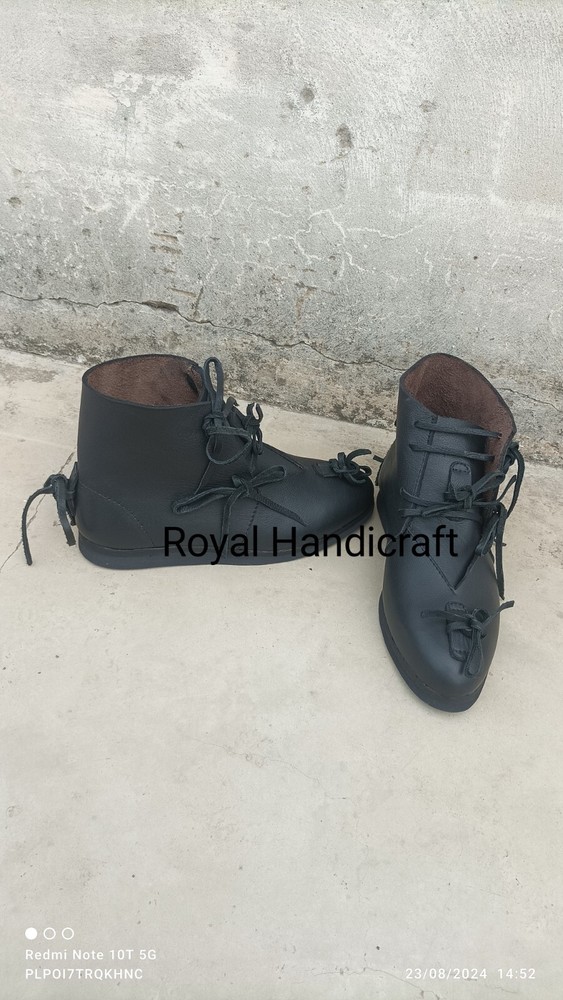 Medieval combat type 2, Medieval Battle boot, Leather boot