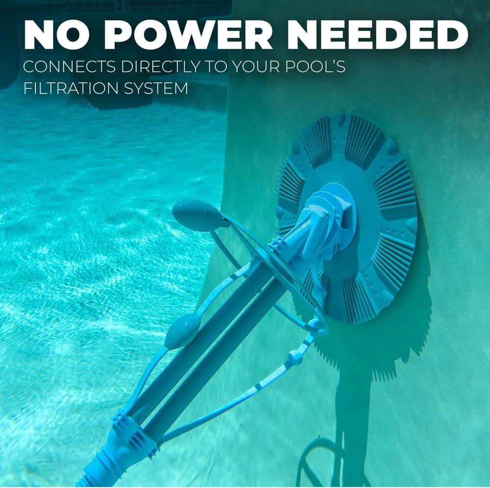 Automatic Pool Cleaner Vacuum for Inground Pools Blue High-Efficiency