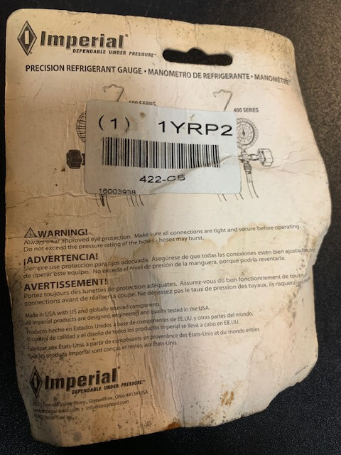 Imperial Tool 422-CB Replacement Gauge,Low Side, Blue