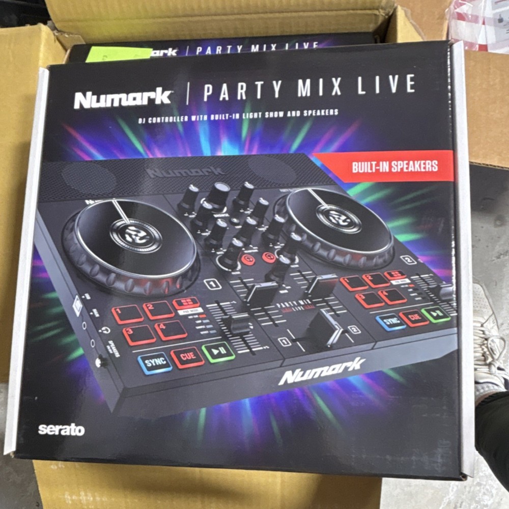 Numark Party Mix Live Double Deck Controller Built-in Speakers Light Show USB