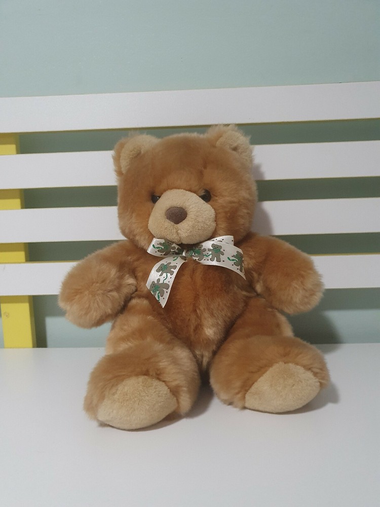 APPOLLO TEDDY BEAR BEARS ON BOW 25CM BROWN