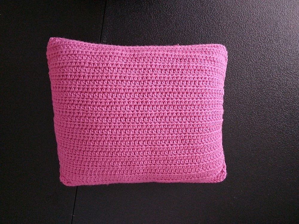 Crocheted Pony Bead Fidget Pillow 11 X 14