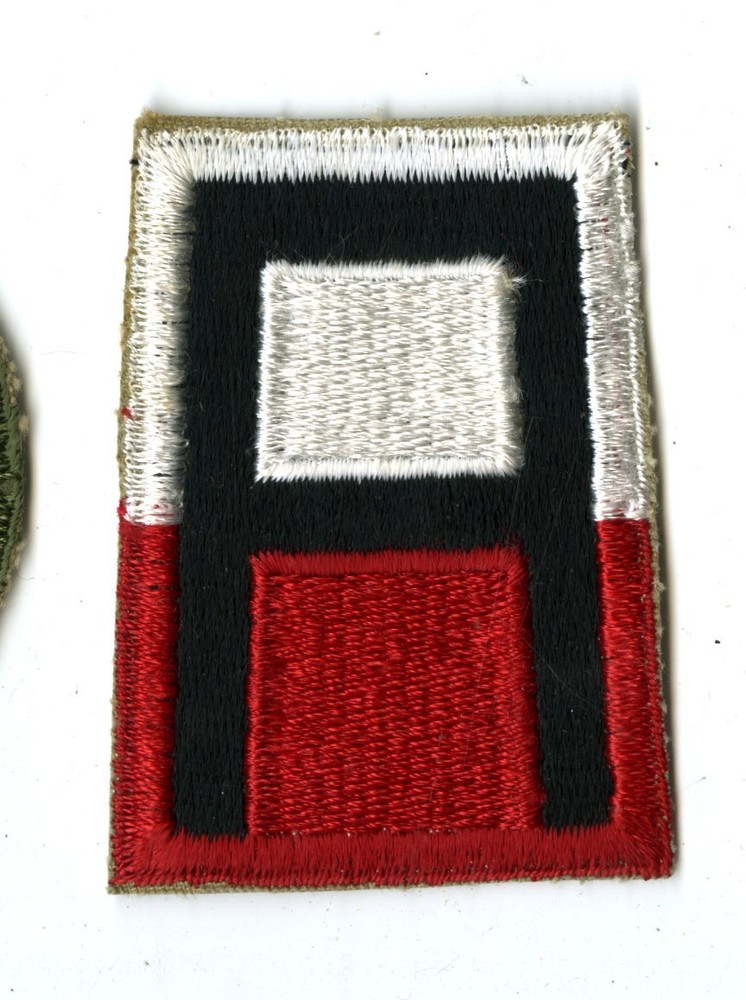 First Army Color White back Patch Cut Edge Vintage