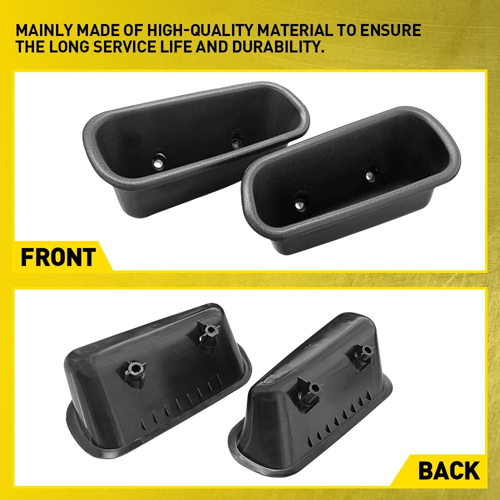 2X Front Door Pull Handle Cup Panel Armrest Cups For Dodge Ram 1500 2500 3500