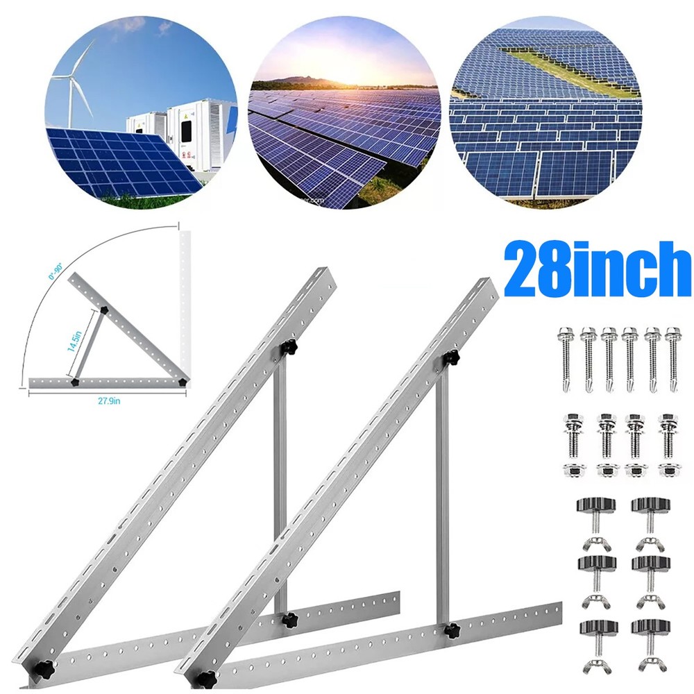 Renogy Solar Panel RV Tilt Mount Brackets Rooftop Flat Surface Adjustable Frame