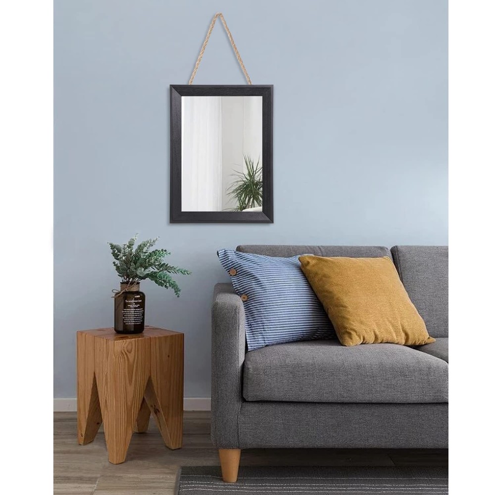 Wall Mirror Black Rectangle Mirrors for Wall with Wood Framed Decorative for ...