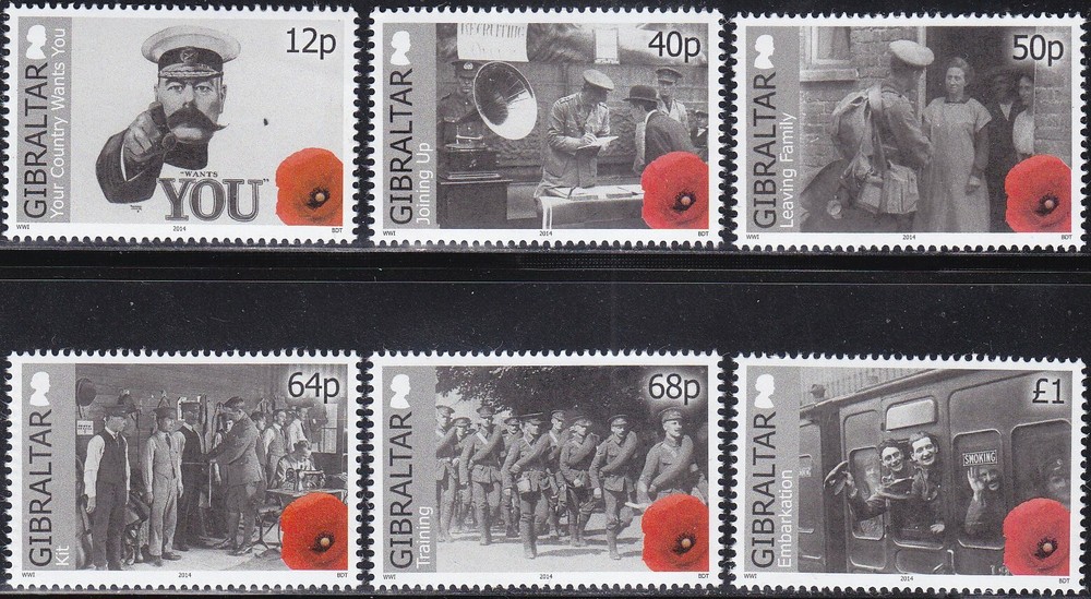 Gibraltar Issue 2014 (Set 1600-1605) WW 1