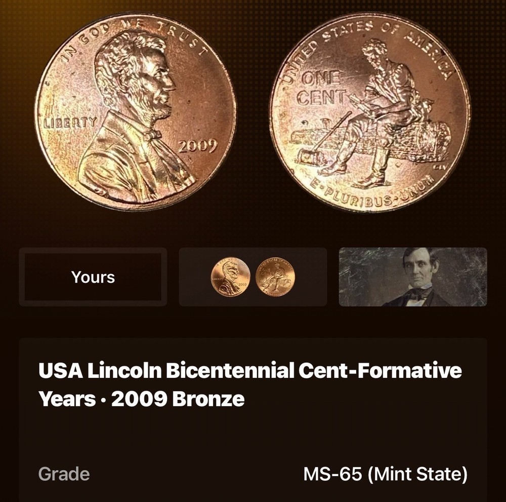 🔥5 Coins Lot-2009 Lincoln Bicentennial Cent - Formative Years - Uncirculated🔥