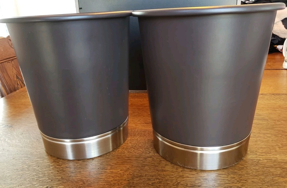 iDesign York Brown Waste Can, Trash Can