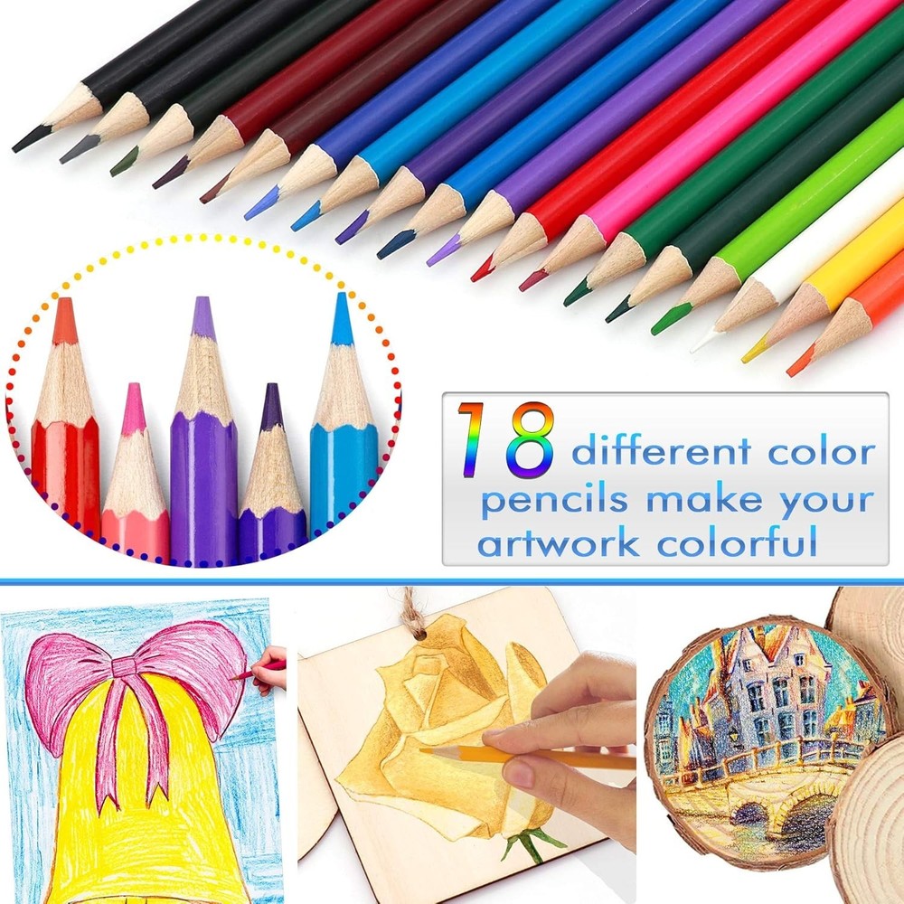 137PCS Wood Burning Kit with Adjustable Temp - Ultimate DIY Creative Tool Set