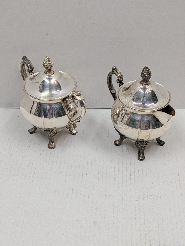 Sheridan Silverplate Creamer & Sugar Bowl