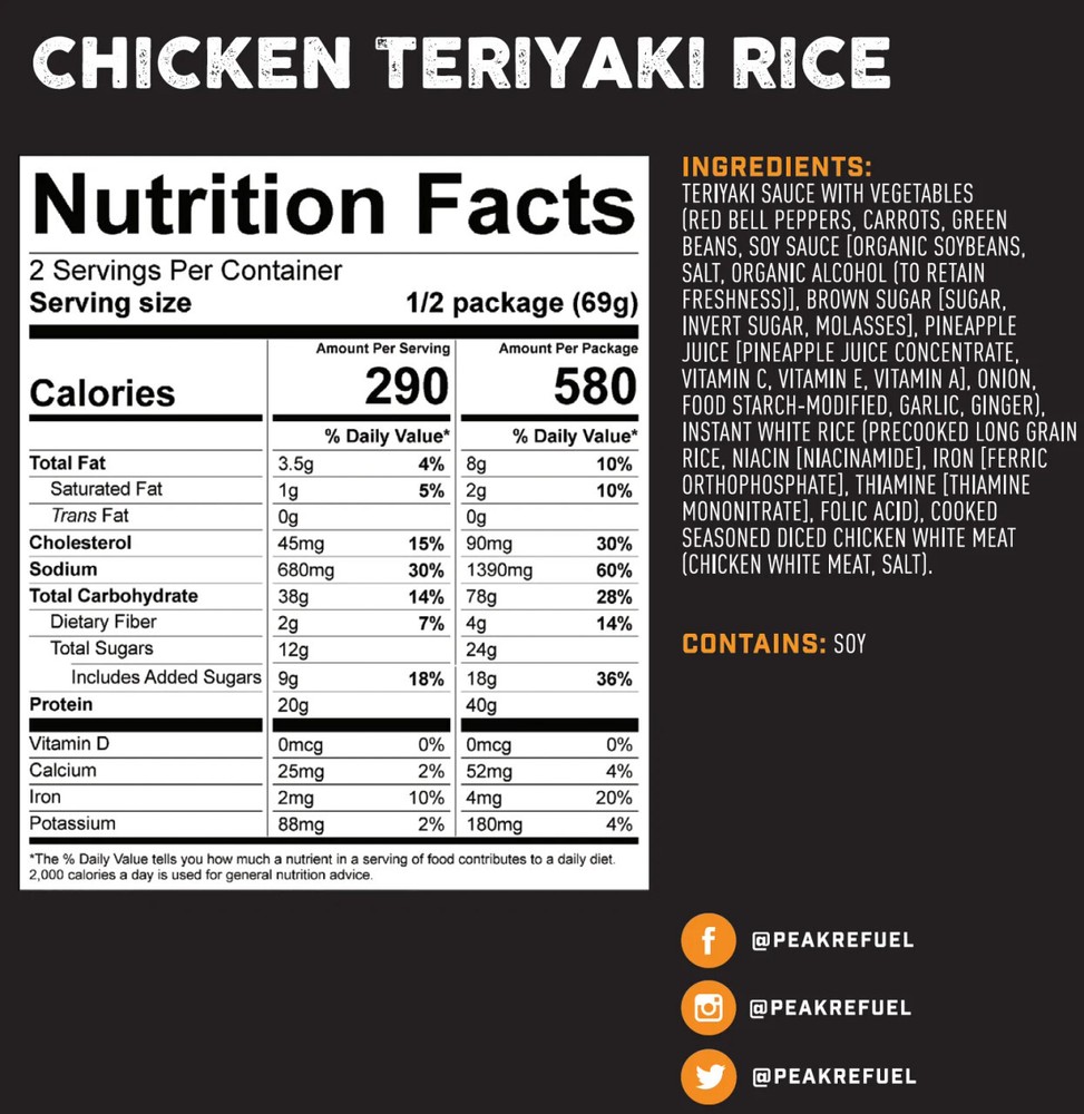Chicken Teriyaki Rice - Peak Refuel