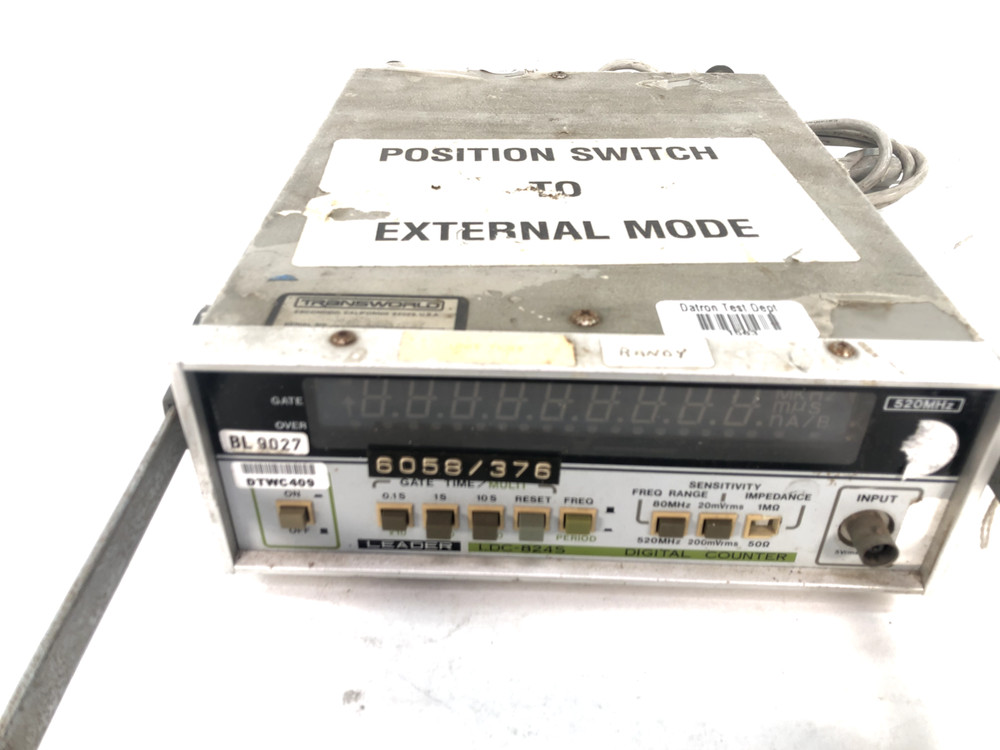 LEADER ELECTRONICS LDC-824S 520MHZ DIGITAL FREQUENCY COUNTER