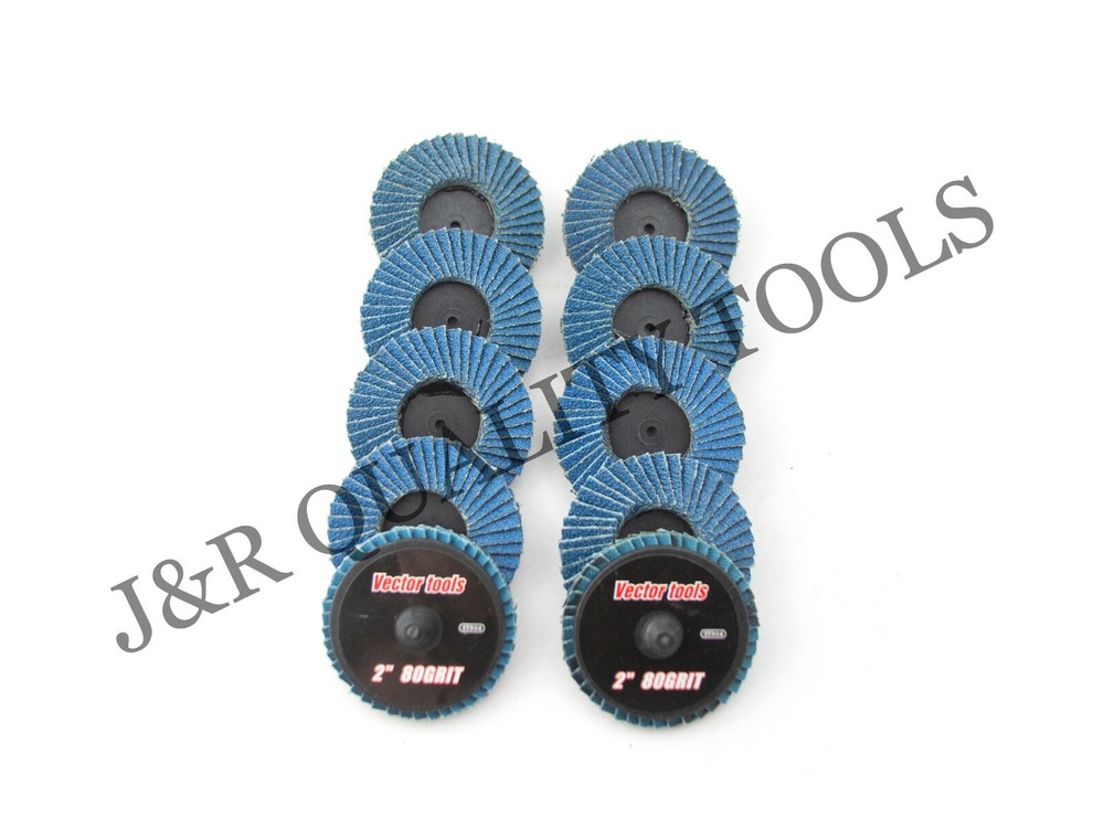 VCT 80 GRIT 2" ROLOC SANDING FLAP DISCS ZIRCONIA 10PC