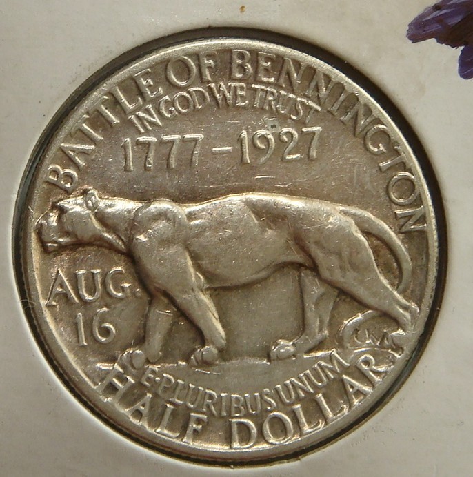 1927 VERMONT Commemorative Silver Half Dollar
