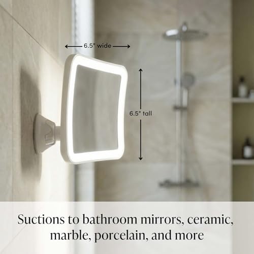 10X Magnifying Lighted Makeup Mirror - Daylight LED Vanity Mirror - White